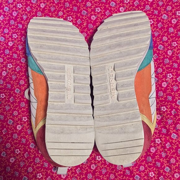 Merrell Alpine Sneaker Suede Retro Rainbow Multicolor Shoe J003570 Women Size 8 - Picture 4 of 11